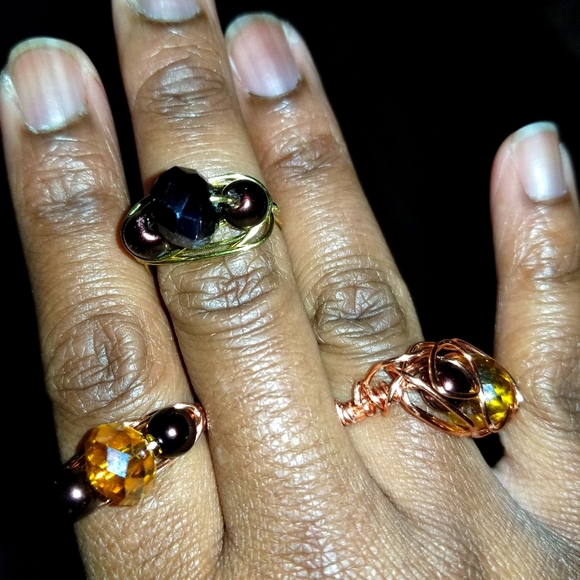 ✨️Handmade Beaded "GALAXY" ✨Rings - Picture 1 of 2